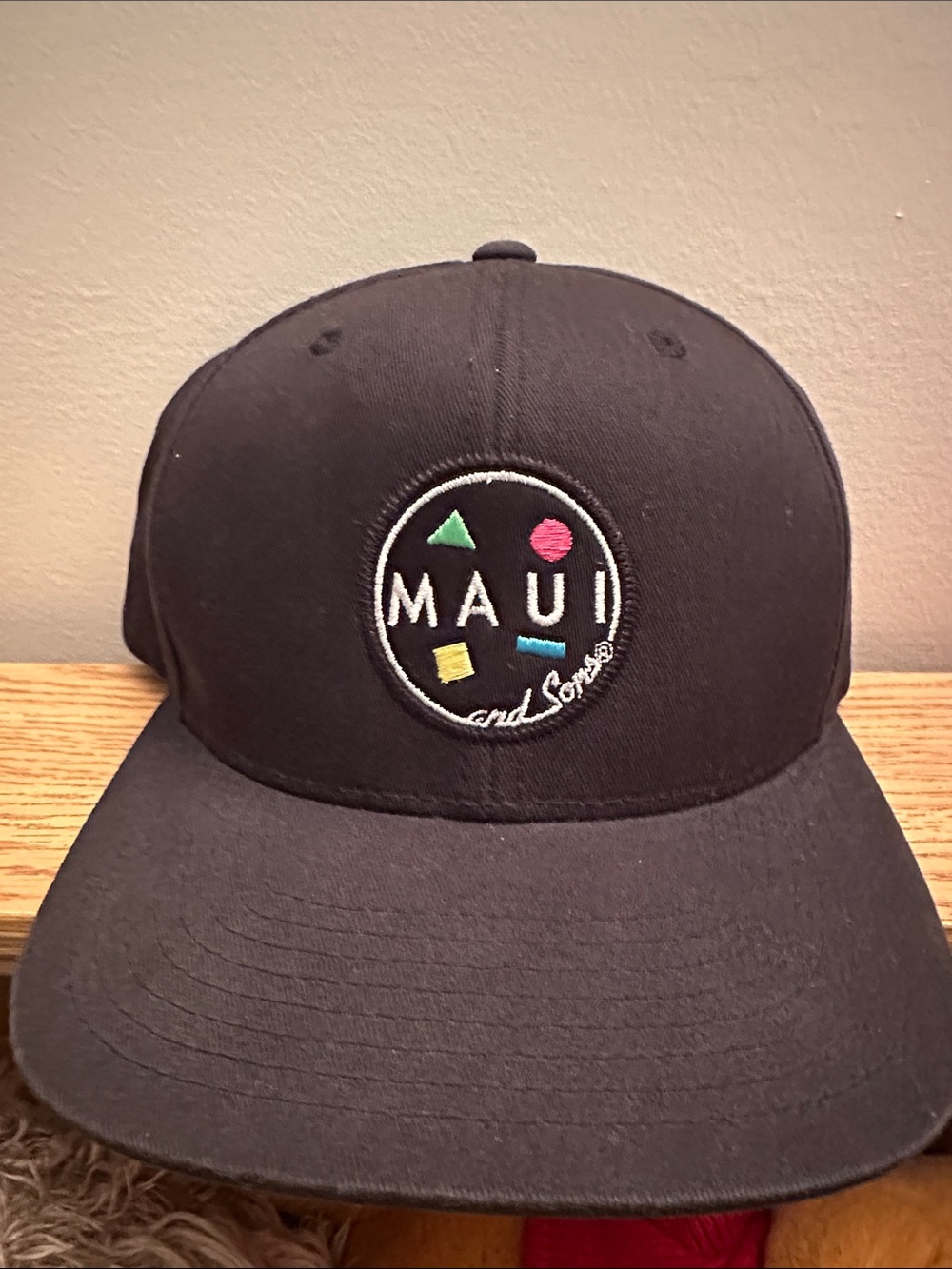 Maui and Sons Black Snapback Cap